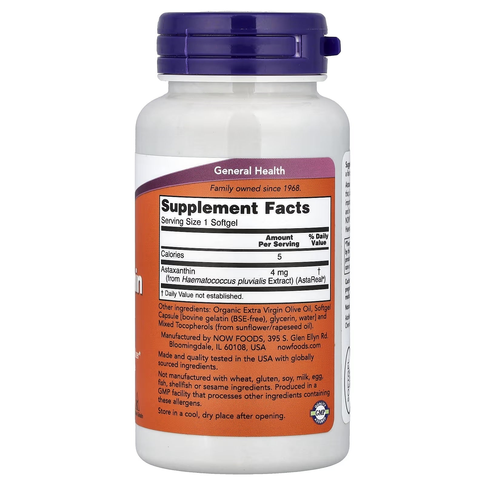 ASTAXANTHIN 4 MG NOW 90 SG