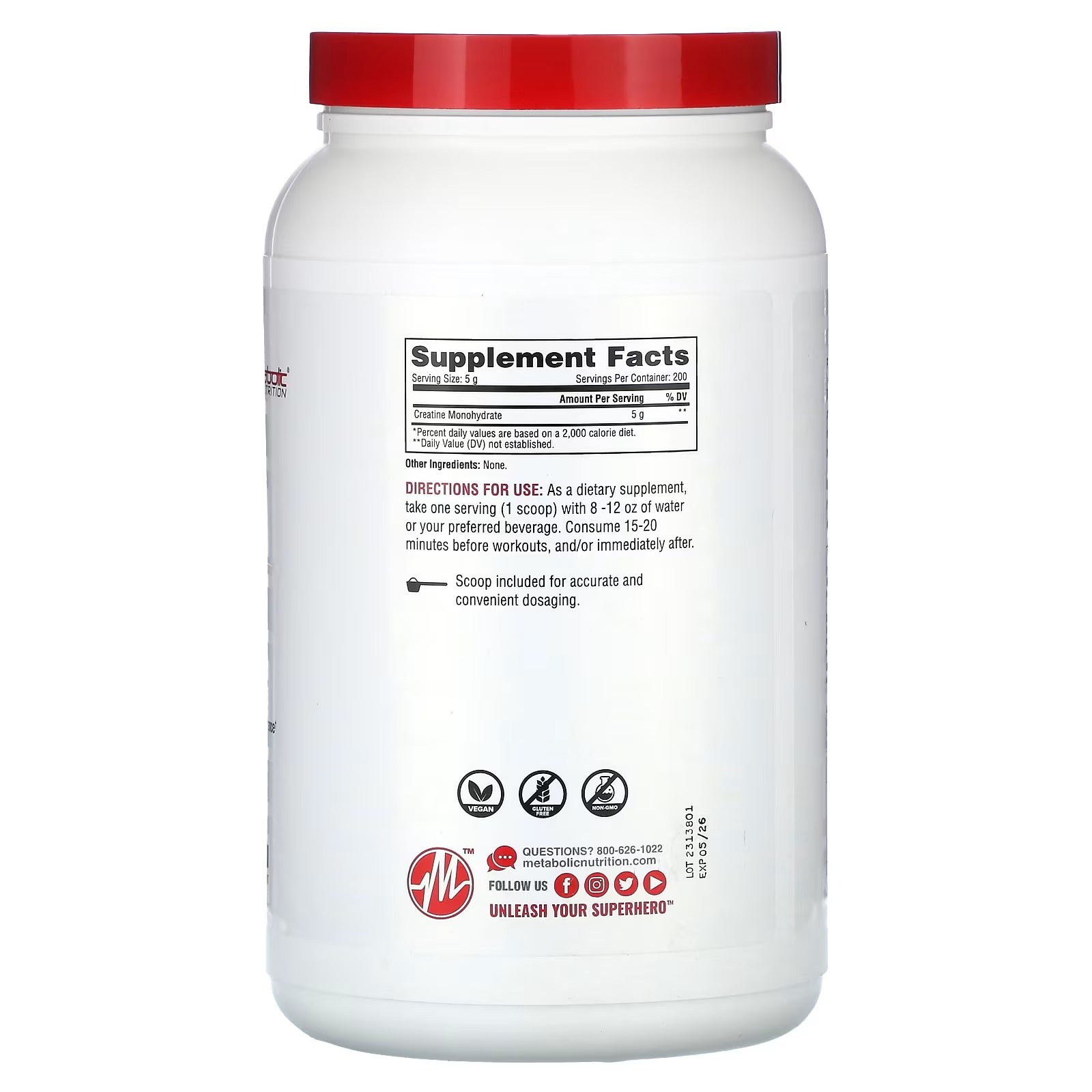 CREATINA 1000GR METABOLIC