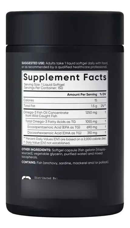 OMEGA 3 1.250 MG EPA 690 MG + DHA 310 MG X 150 CAP GEL SPORT RESEARCH