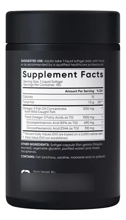 OMEGA 3 1.250 MG EPA 690 MG + DHA 310 MG X 150 CAP GEL SPORT RESEARCH