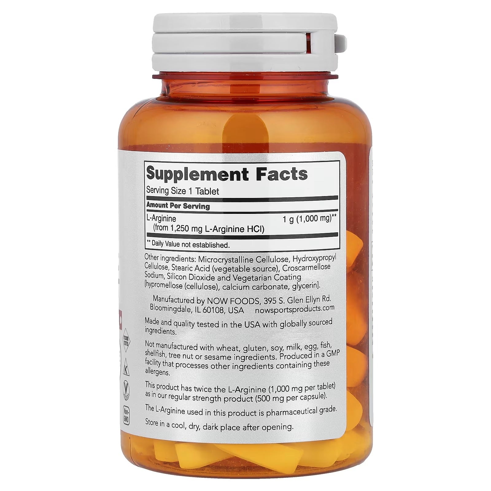 L ARGININE 1.000 MG NOW