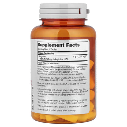 L ARGININE 1.000 MG NOW