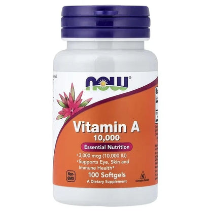 Vitamina A 10000 IU 100 soft NOW