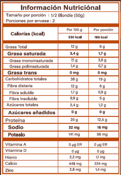 BLONDIE CHOCOLATE BLANCO CON PROTEÍNA - ELEMENTAL FOODS