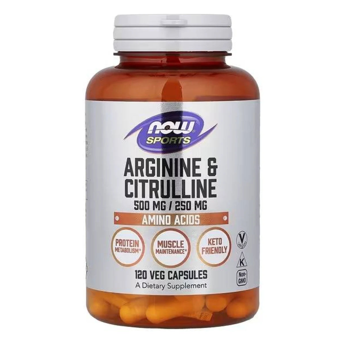 Arginine 500 mg & Citrulline 250 mg 120 caps NOW