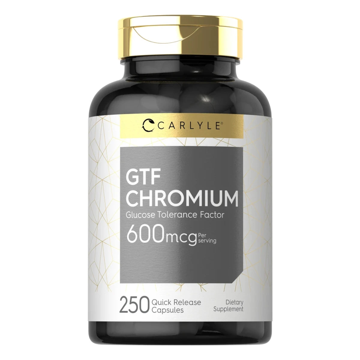 GTF Chromium 600 mcg 250 capsules Carlyle