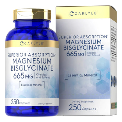 Magnesium Bisglycinate 665 mg 250 capsules Carlyle