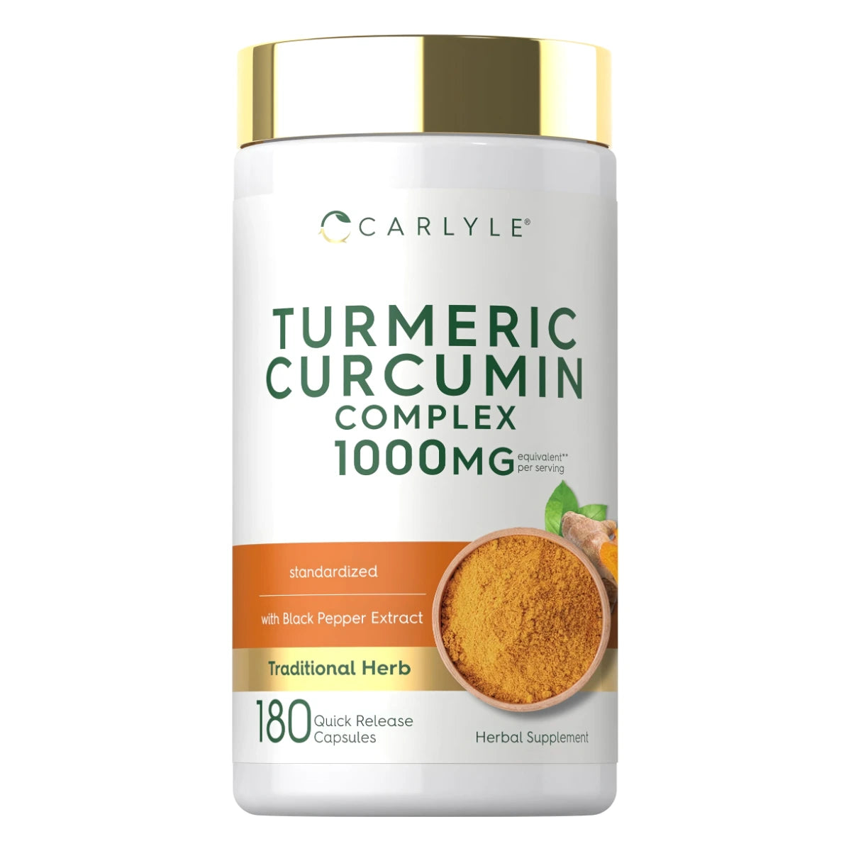 Turmeric Curcumin 1,000 mg 180 capsules Carlyle