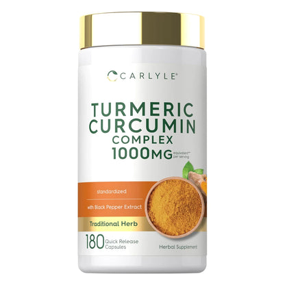 Turmeric Curcumin 1,000 mg 180 capsules Carlyle