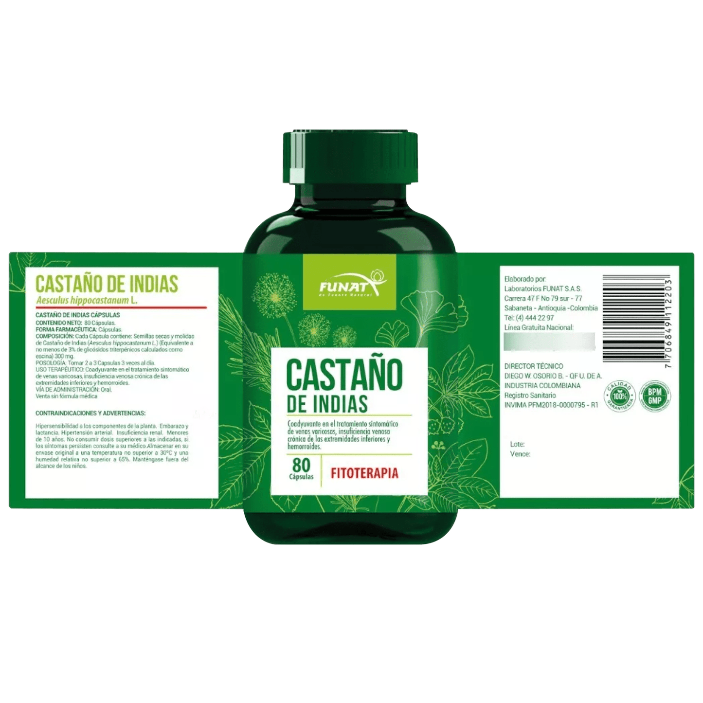 Castaño de Indias x 80 Capsulas