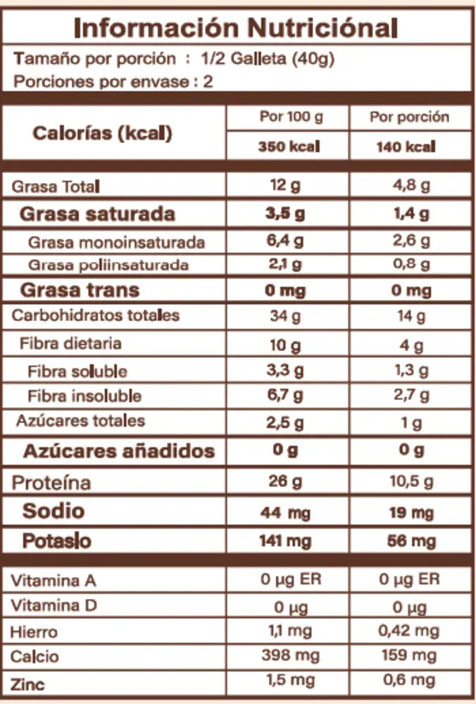 GALLETA CHOCOLATE CON PROTEÍNA - ELEMENTAL