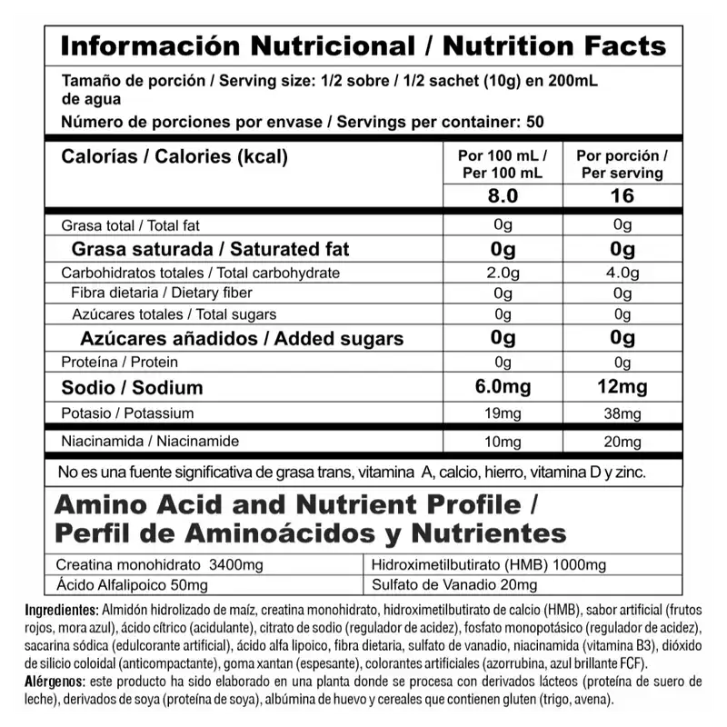 CREA STACK SACHET 500 G - NUTRAMERICAN PHARMA