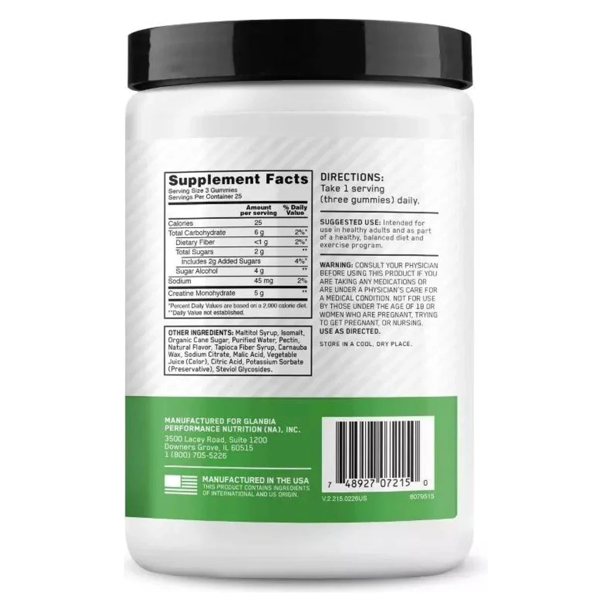 Creatina Monohidrato 75 gomitas Optimum Nutrition Mixed Berry