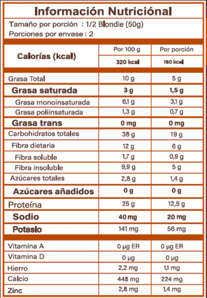 BLONDIE DE CARAMELO CON PROTEÍNA - ELEMENTAL FOODS