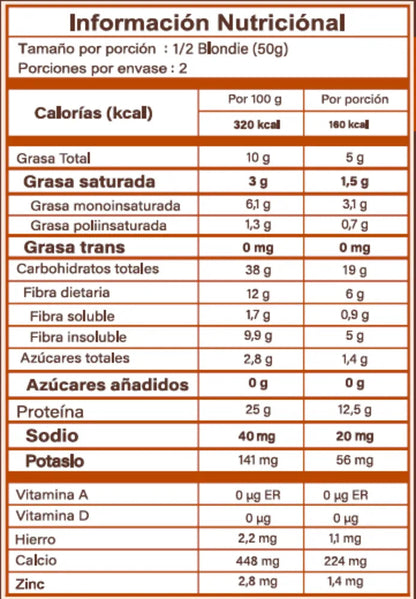 BLONDIE DE CARAMELO CON PROTEÍNA - ELEMENTAL FOODS
