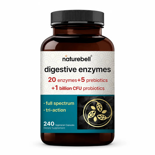 DIGESTIVE ENZYMES WITH PROBIOTICS AND PREBIOTICS 240 CÁPSULAS - NATUREBELL