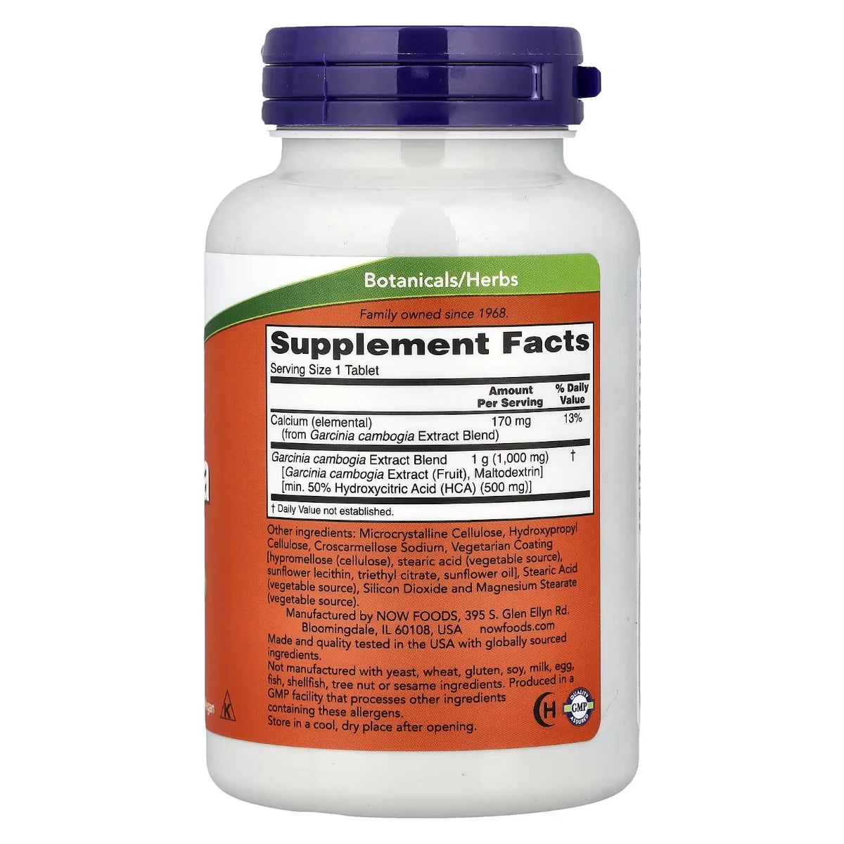 Garcinia Cambogia 120 tabletas NOW