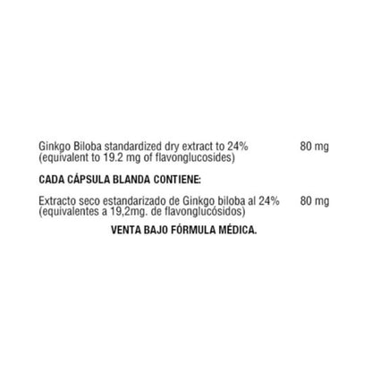 Ginkgo Biloba 80 mg 90sof - Healthy America