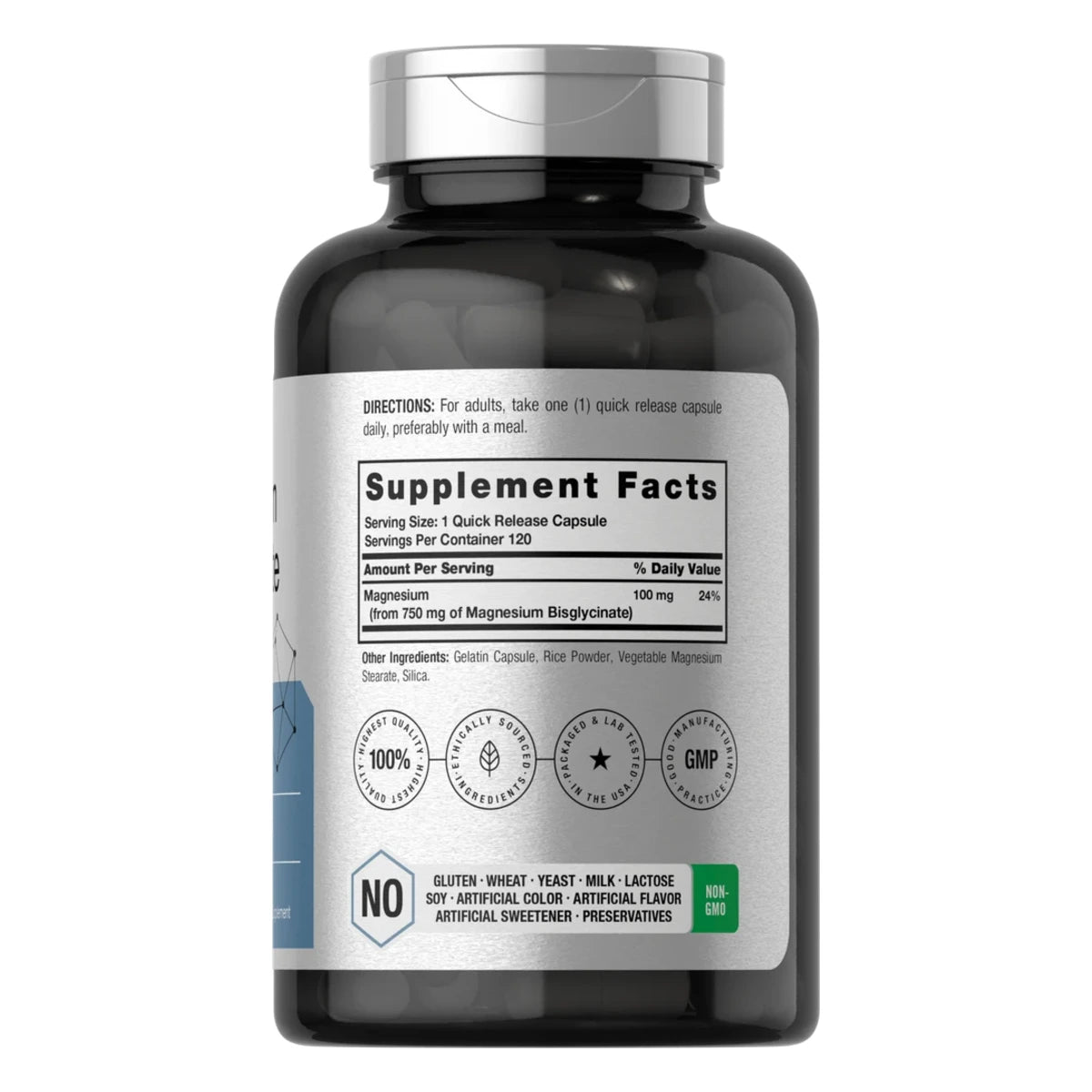 Bisglycinato de Magnesio 750 mg x 120 caps Horbaach