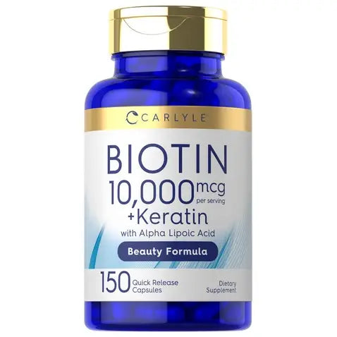 BIOTIN 10,000 MCG 150 CAPSULES CARLYLE