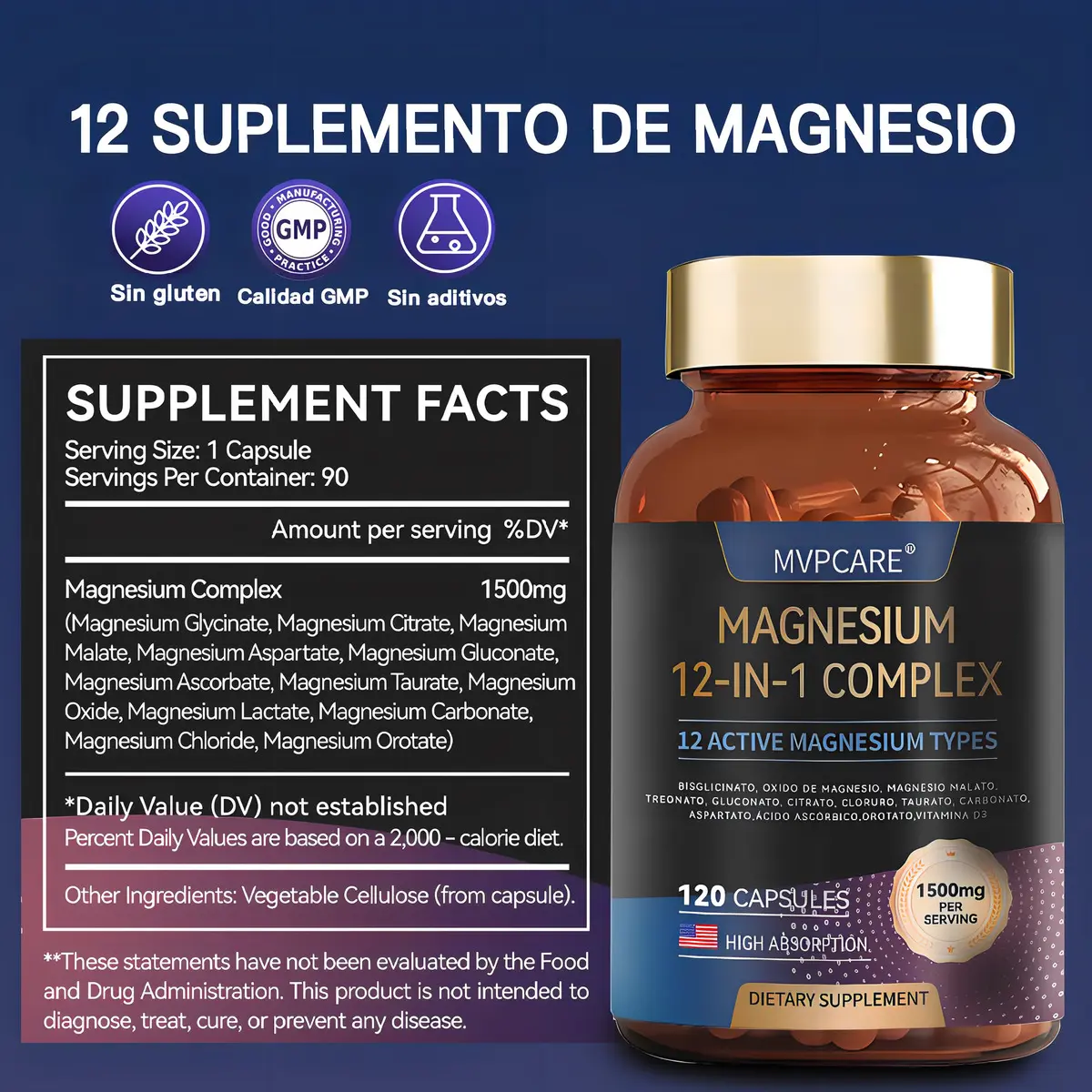 MAGNESIO COMPLEX 120 CAPSULAS - HEALTHY AMERICA