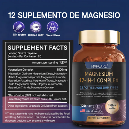 MAGNESIO COMPLEX 120 CAPSULAS - HEALTHY AMERICA