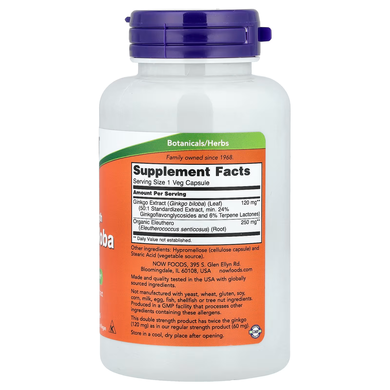 GINKGO BILOBA 120 MG CAPS 100 CAPS - NOW