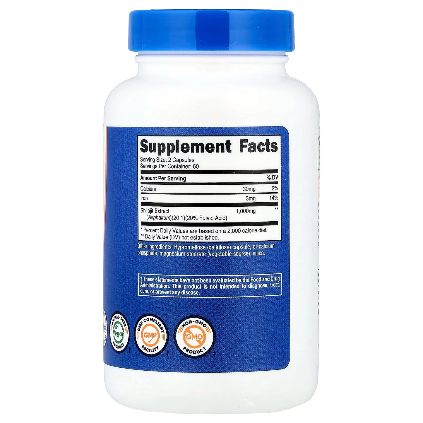SHILAJIT 1.000 MG 120 CAPSULAS - NUTRICOST