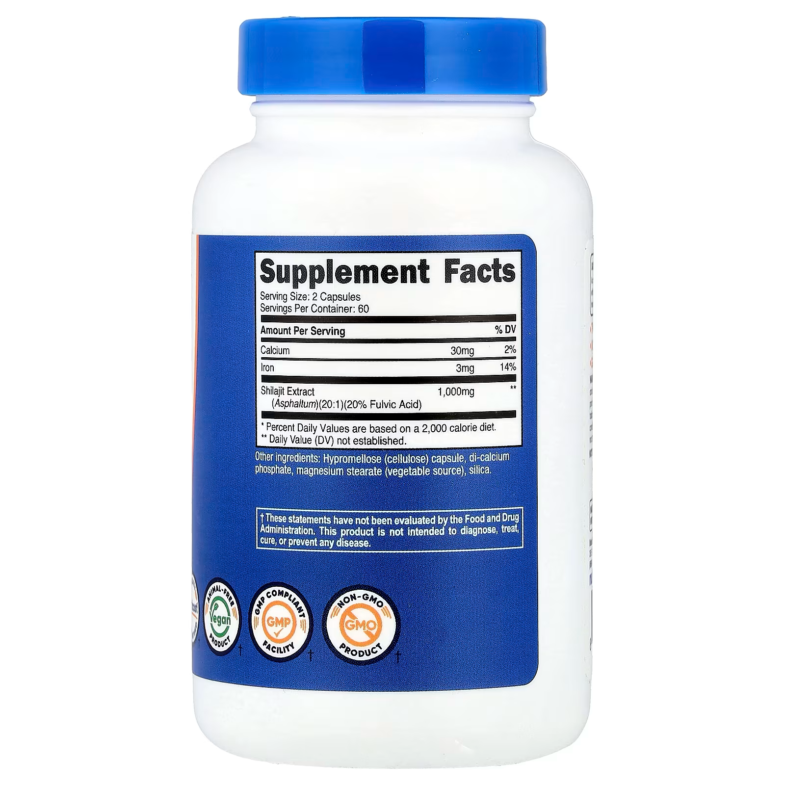 SHILAJIT 1.000 MG 120 CAPSULAS - NUTRICOST