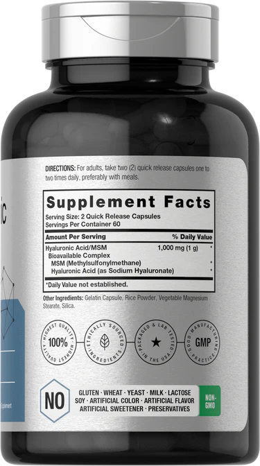 HYALURONIC ACID 1000 MG 120 CÁPSULAS - HORBAACH