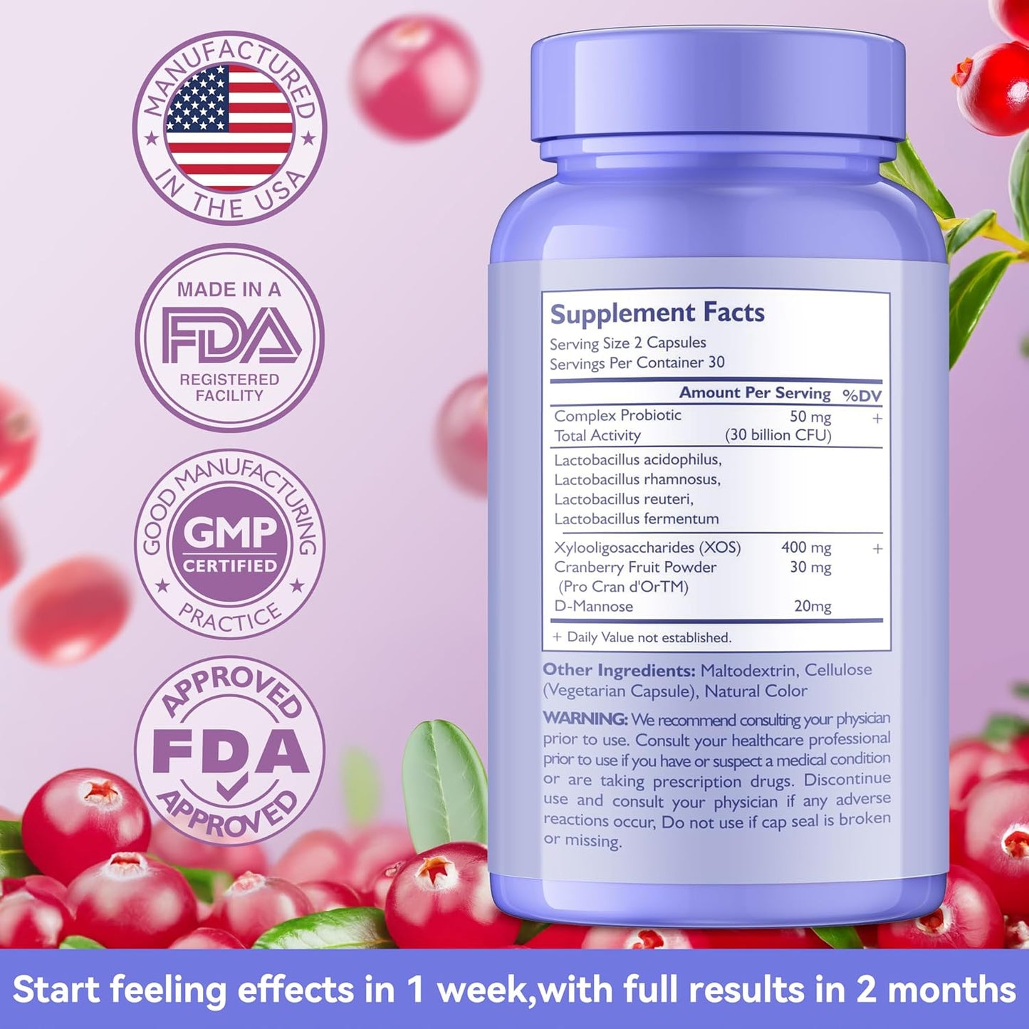 PROBIOTICOS VAGINALES 30 BILLONES 60 CAPSULAS - ANFAMER