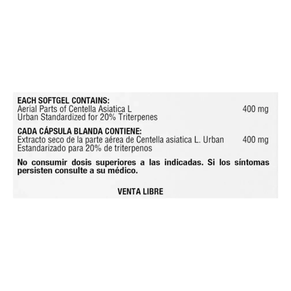 GOTU KOLA CENTELLA ASIATICA 400 MG - HEALTHY AMERICA