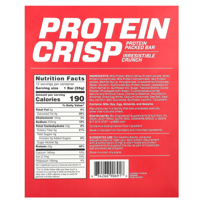 BARRA DE PROTEINA CHOCOLATE CRUNCH BNS - BSN