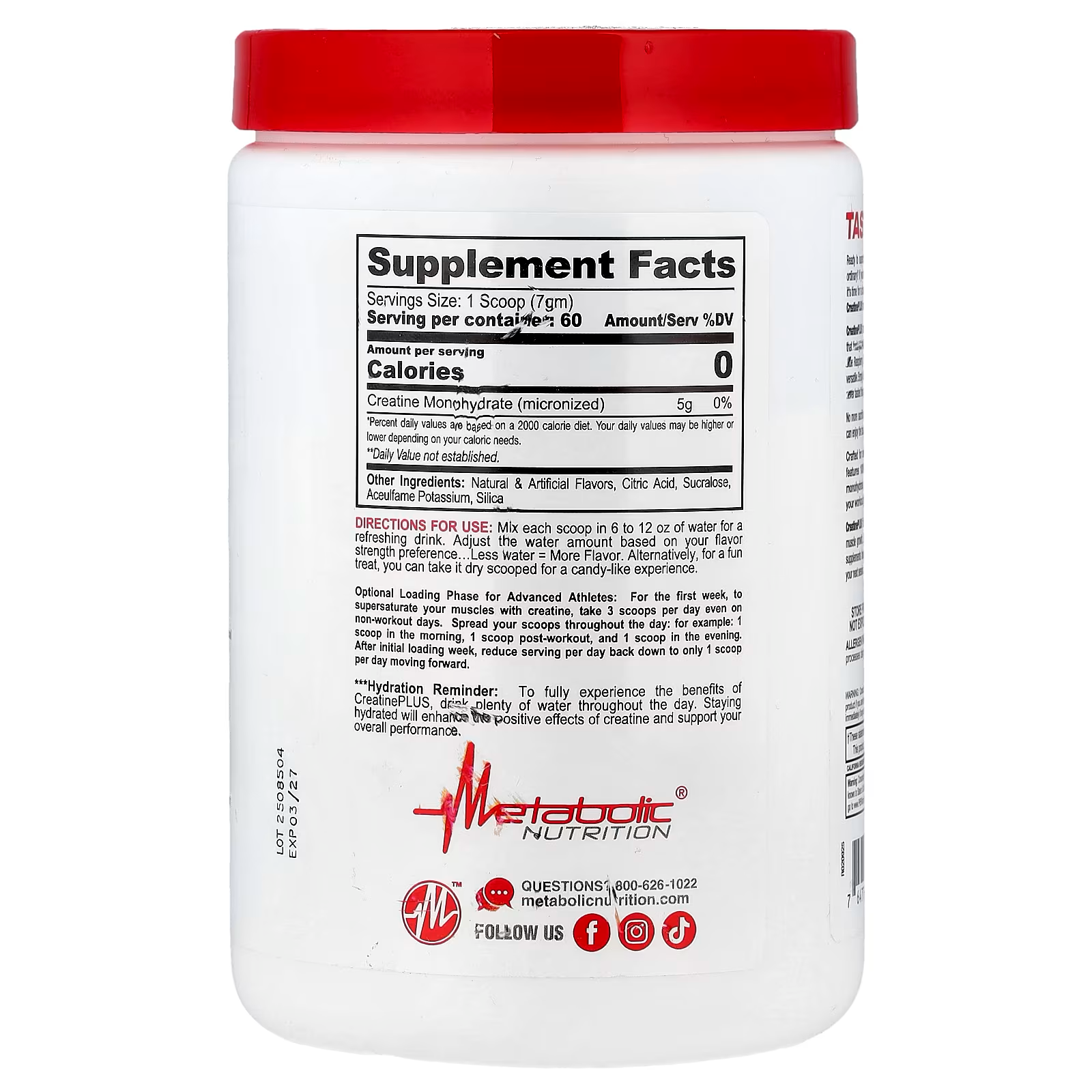 CREATINAN MICRONIZADA PLUS - METABOLIC NUTRITION