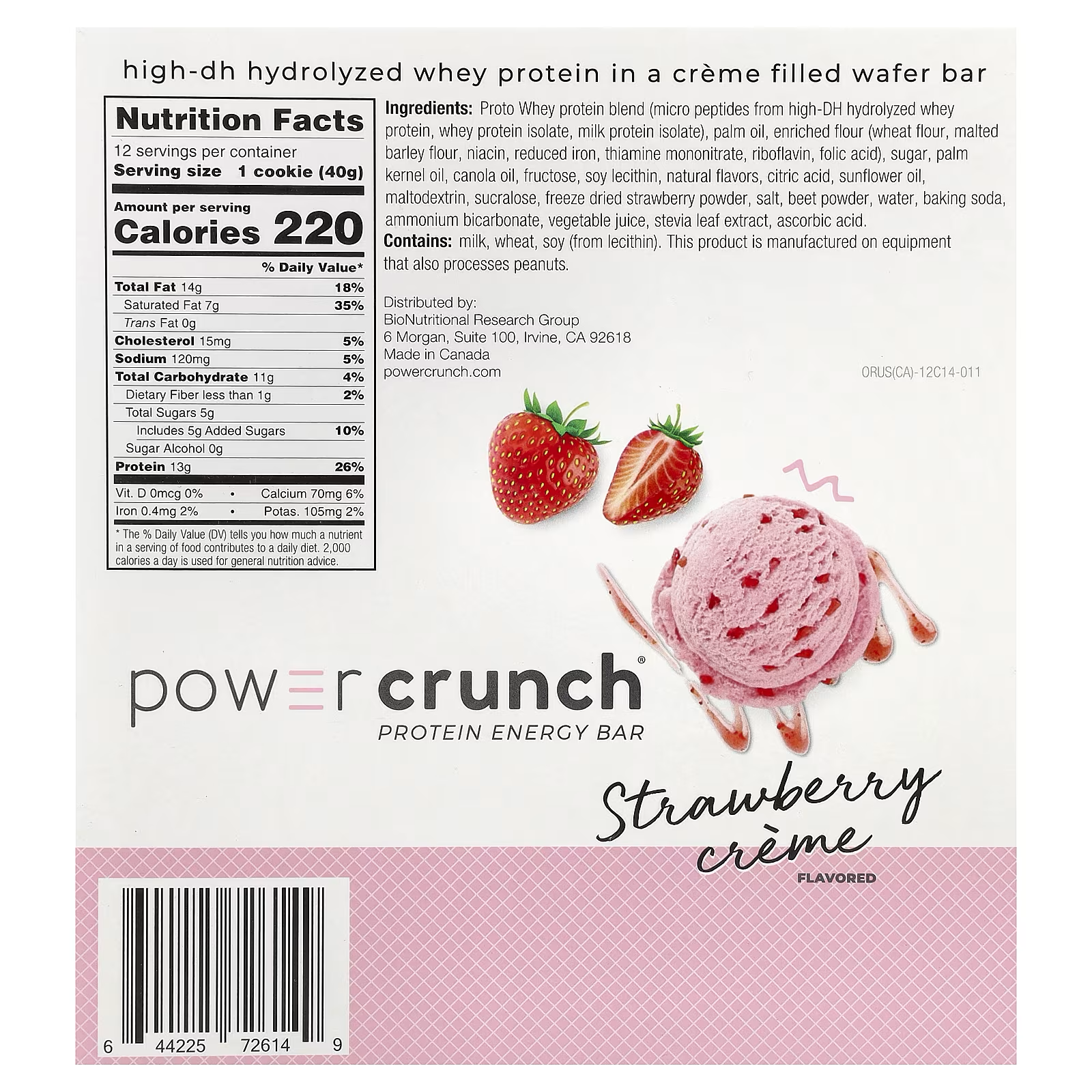 STRAWBERRY CREME - POWER CRUNCH