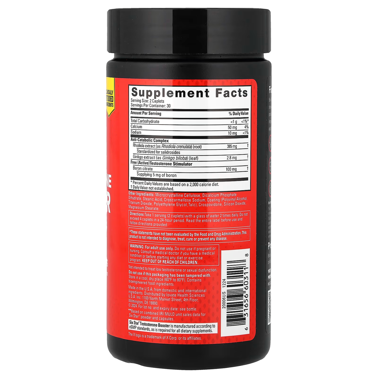 Testosterone Booster 60 Caplets - Six Star