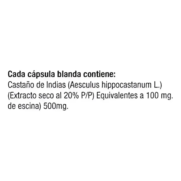 CASTAÑO DE INDIAS 500 MG 100 CAPSULAS - NATURAL SYSTEMS