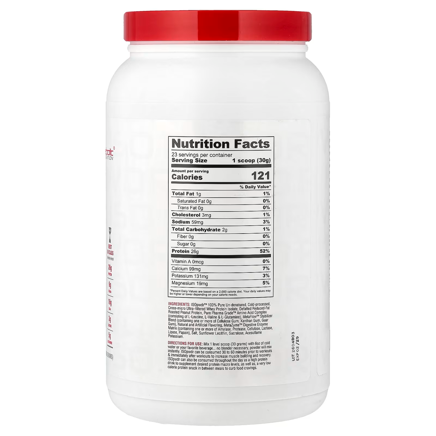 ISO PWDR PENAUT BUTTER COOKIES 1.52 LB 23 SERVICIOS - METABOLIC NUTRITION