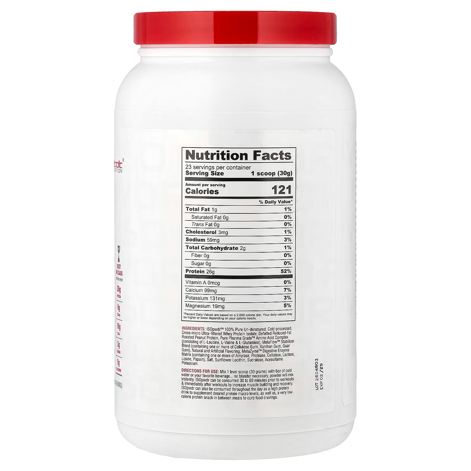 ISO PWDR PENAUT BUTTER COOKIES 1.52 LB 23 SERVICIOS - METABOLIC NUTRITION