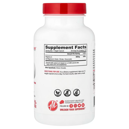 MAGNESIO METABOLIC 90 CAPSULAS - METABOLIC NUTRITION