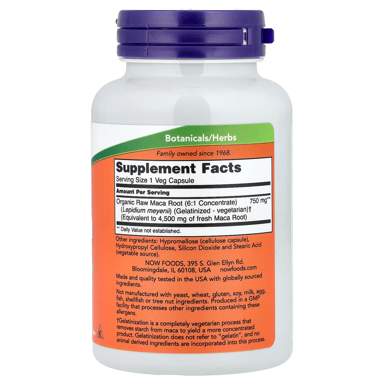 MACA 750 MG 6:1 CONC 90 CAPS - NOW