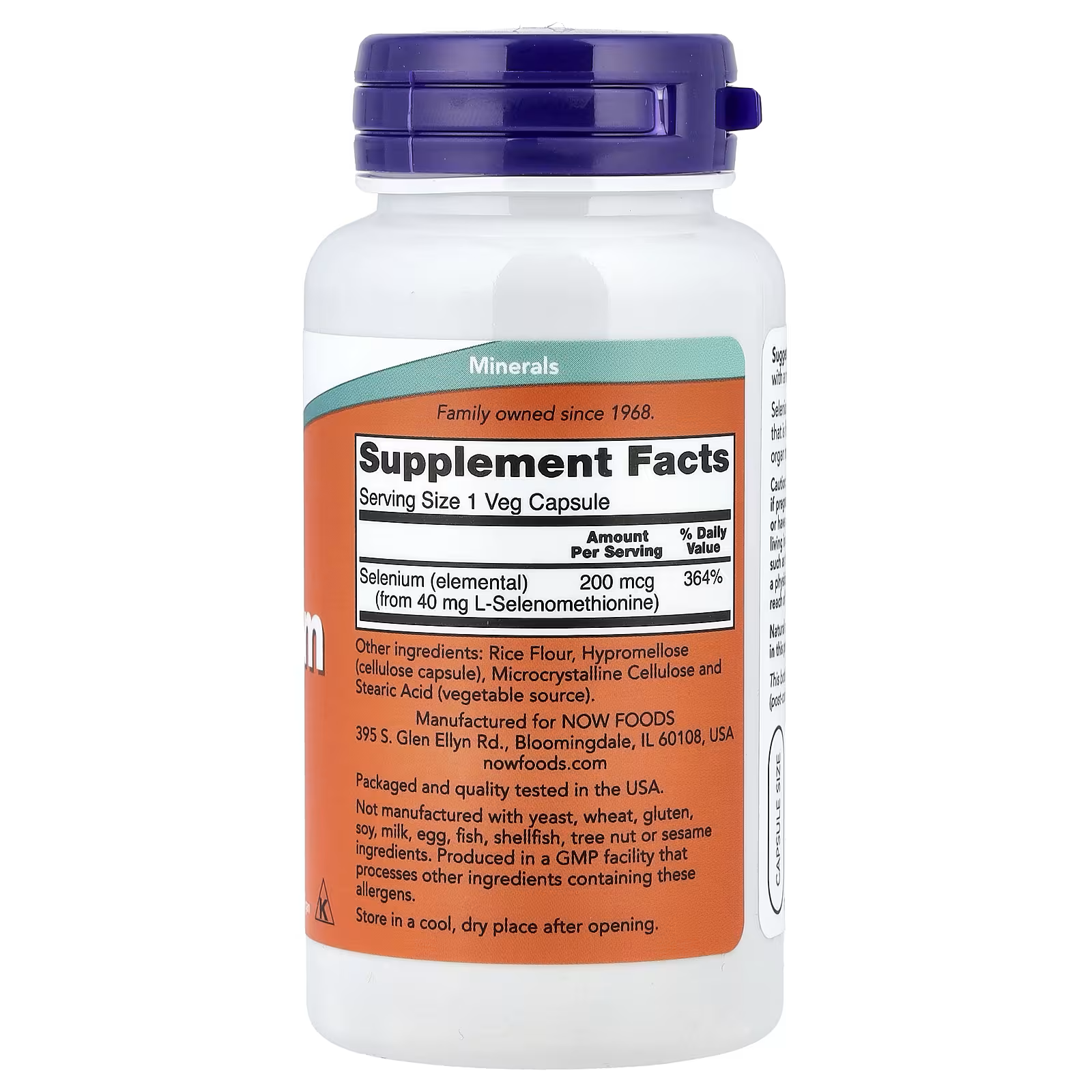 SELENIUM 200 MCG 90 VEG CAPSULAS - NOW FOODS