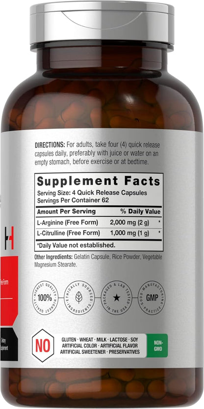 L ARGININE L CITRULLINE COMPLEX 3000 MG 250 CÁPSULAS - HORBAACH