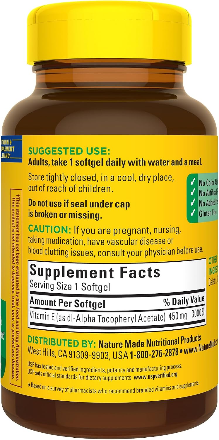 VITAMINA E 1000 IU 450 MG 60 SOFTGELS - NATURE MADE