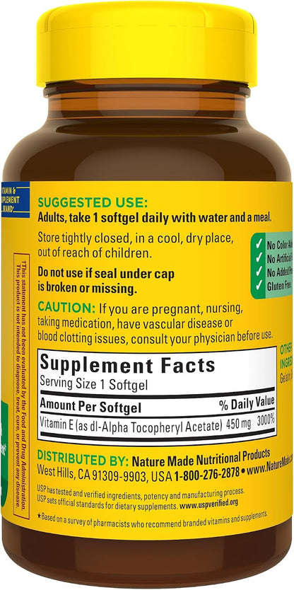 VITAMINA E 1000 IU 450 MG 60 SOFTGELS - NATURE MADE