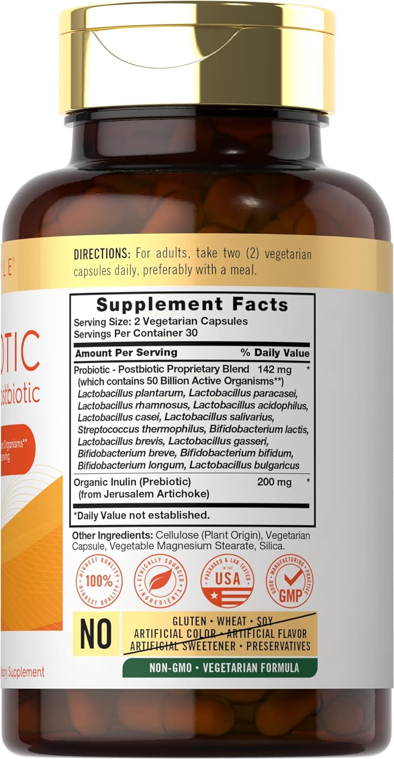 PROBIOTICOS 50BILLONES REBIOTICOS Y PROBIOTICOS 60 CAPS - CARLYLE