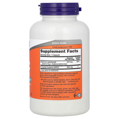 NAC 600 MG X 100 CAPS - NOW