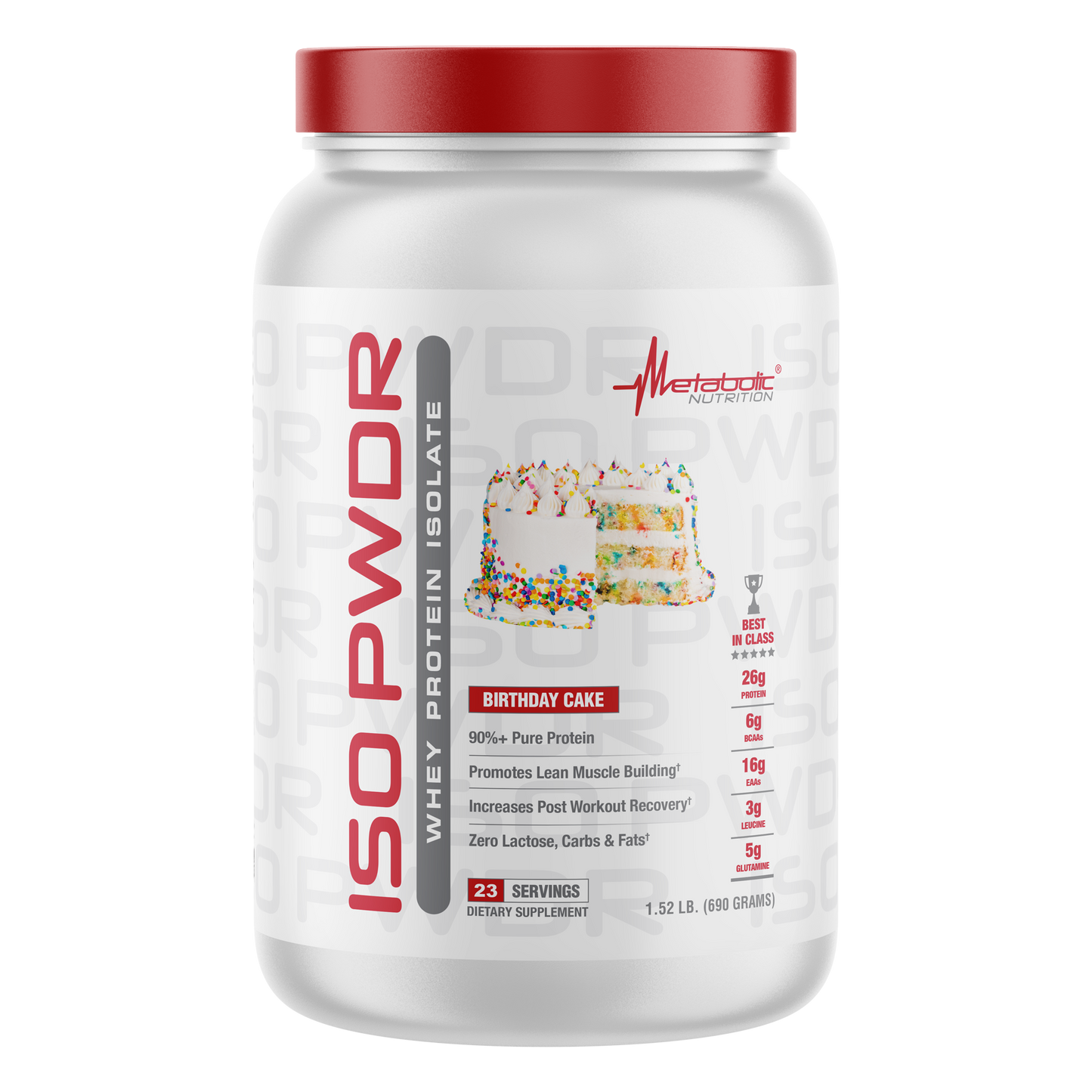 ISO Pwdr Birthaday Cake 1.52 lb / 23 Servicios - Metabolic Nutrition