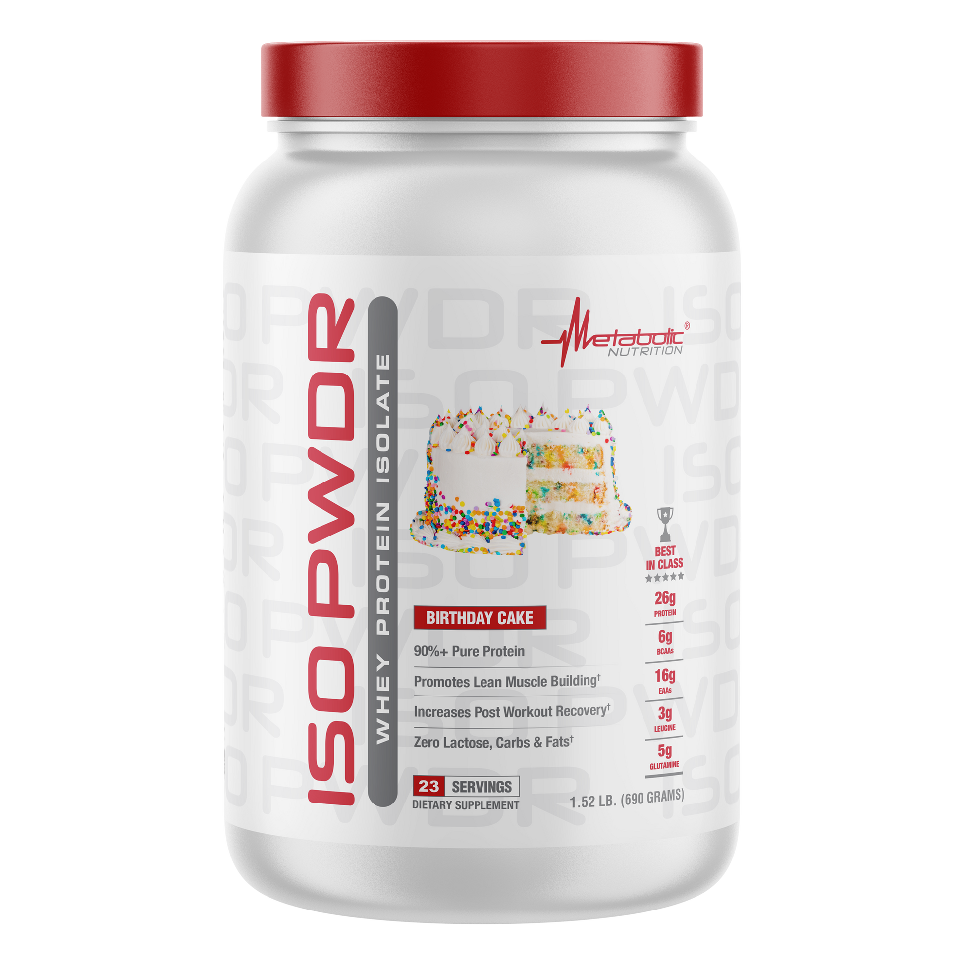 ISO Pwdr Birthaday Cake 1.52 lb / 23 Servicios - Metabolic Nutrition