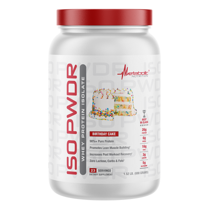 ISO Pwdr Birthaday Cake 1.52 lb / 23 Servicios - Metabolic Nutrition